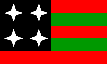 [1940s John Frum Flag, wrongly reported as Gilbert Islands]